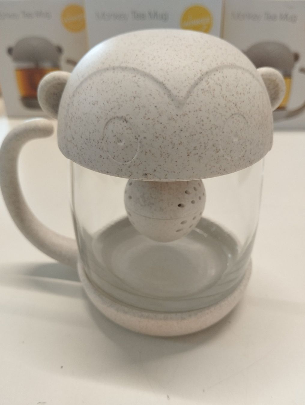 Tazze: Restposten  5  Stk. Winkee Affen Tee Tasse mit Sieb – Nuovo e nell'imballaggio originale da Birmensdorf ZH venduto da RehliAllerlei 2