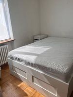 IKEA Brimnes Bett 140x200 inkl. Lattenrost und Matratze