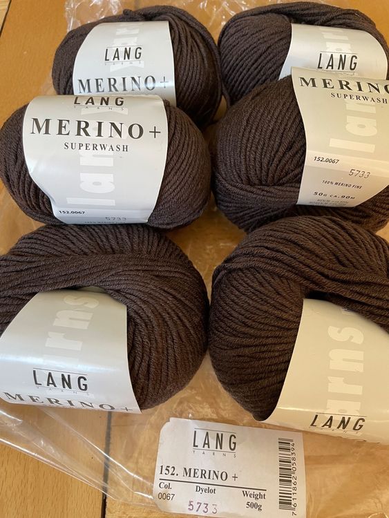 Lang Yarns Merino+ 6 Knäuel à 50g dunkelbraun (Gebraucht) in Windisch ...