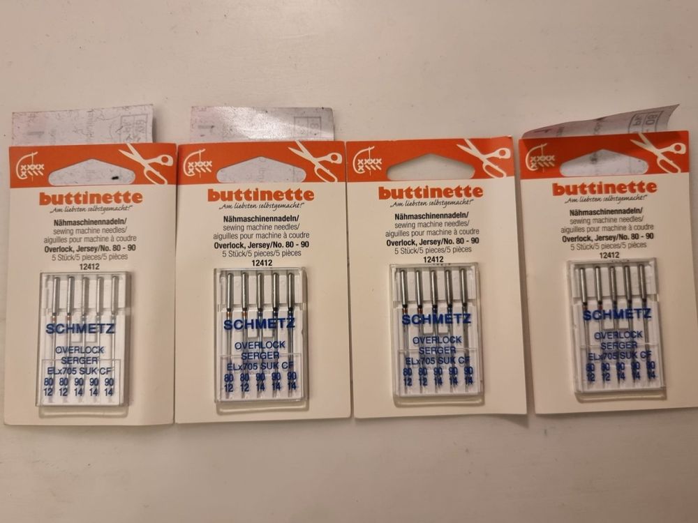 butinette Overlock-Nähmasch-Nadeln Jersey Stärke 80-90 (Neu und ...