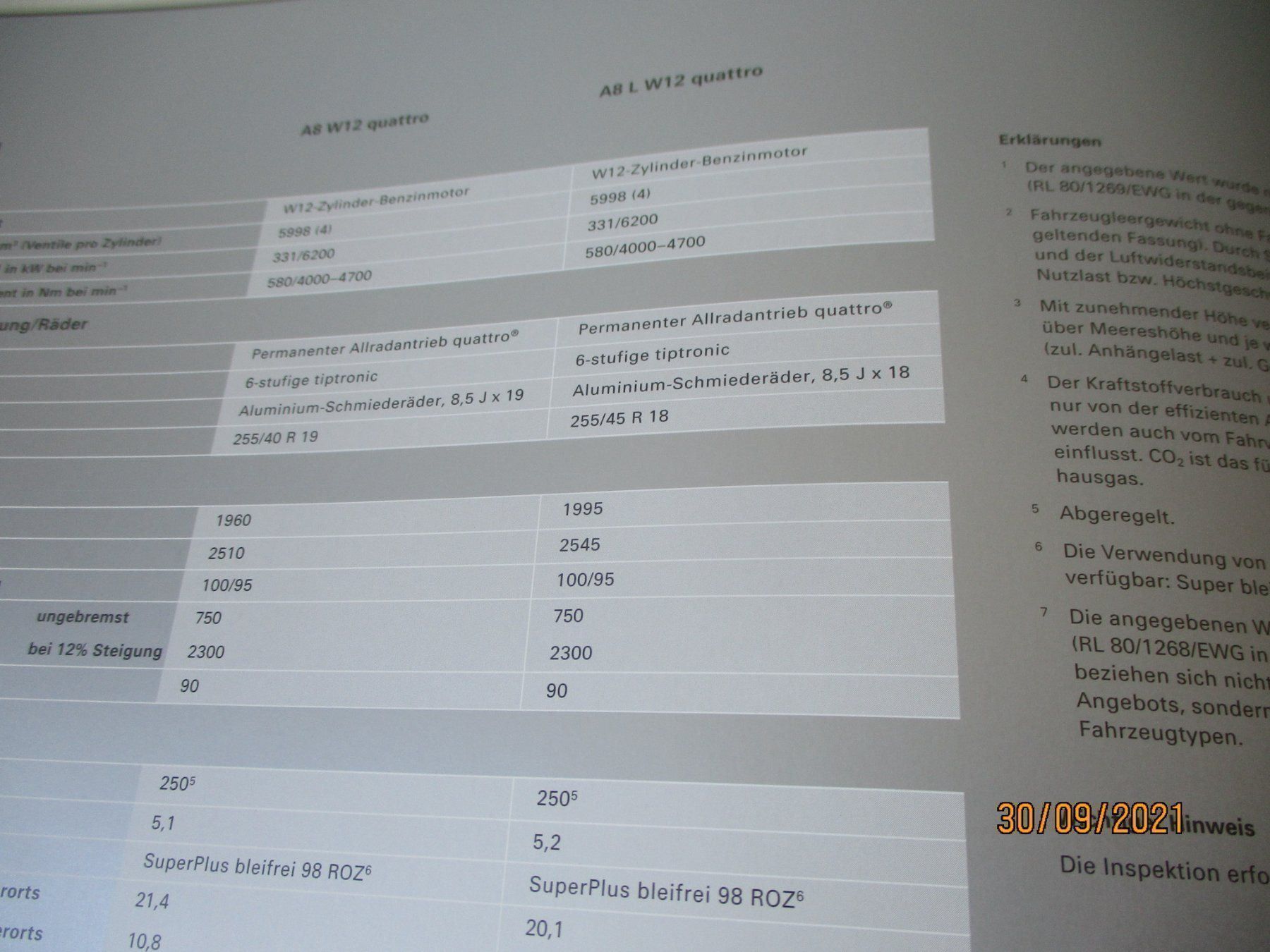 Audi Documenti: 12-Zylinder Audi Katalog – Usato da Langnau i. E. venduto da Superseven69 7
