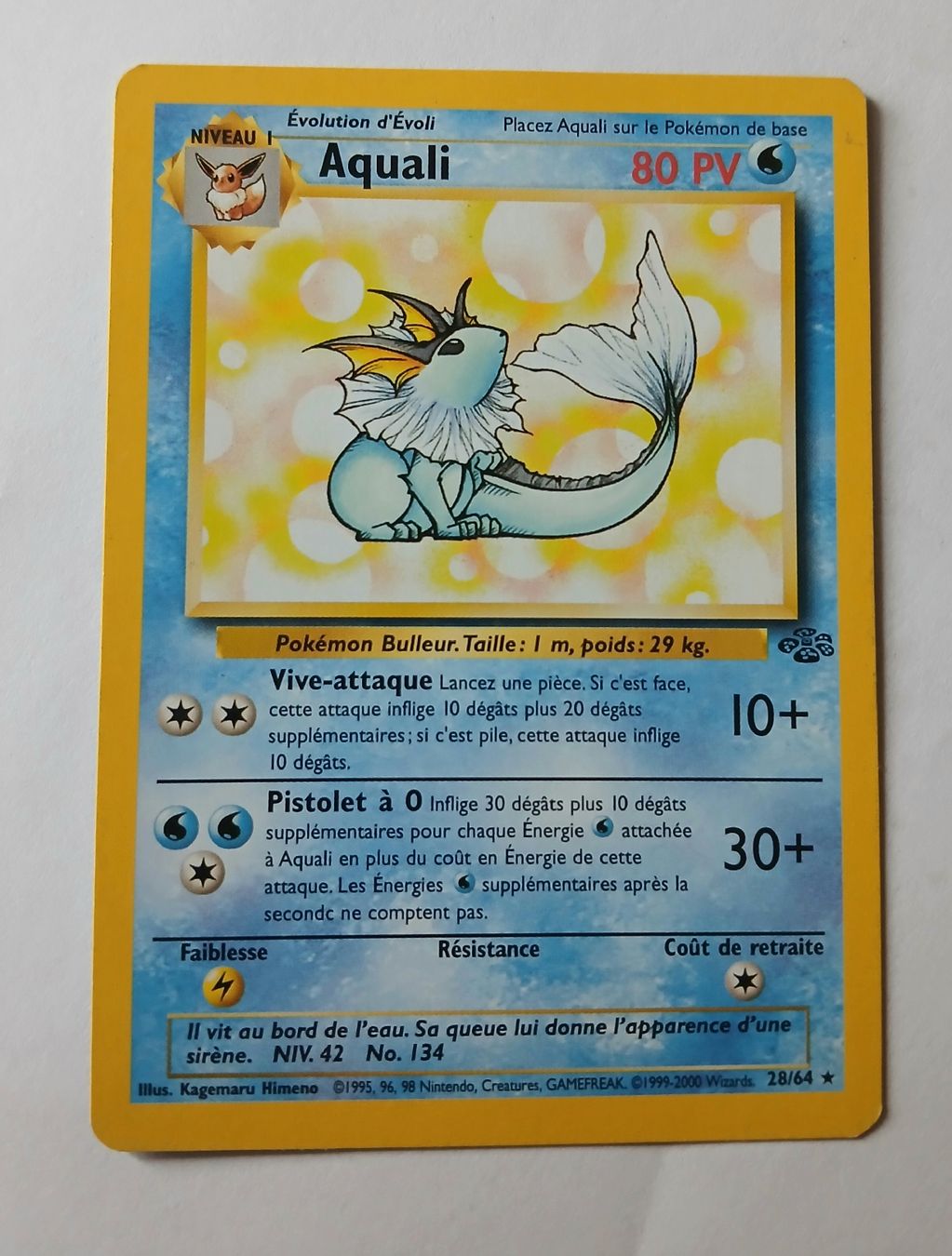 Pokémon Carte collezionabili: Carte Pokémon Aquali FR 1999-2000 – Usato da Sciernes-d'Albeuve venduto da Dojo004
