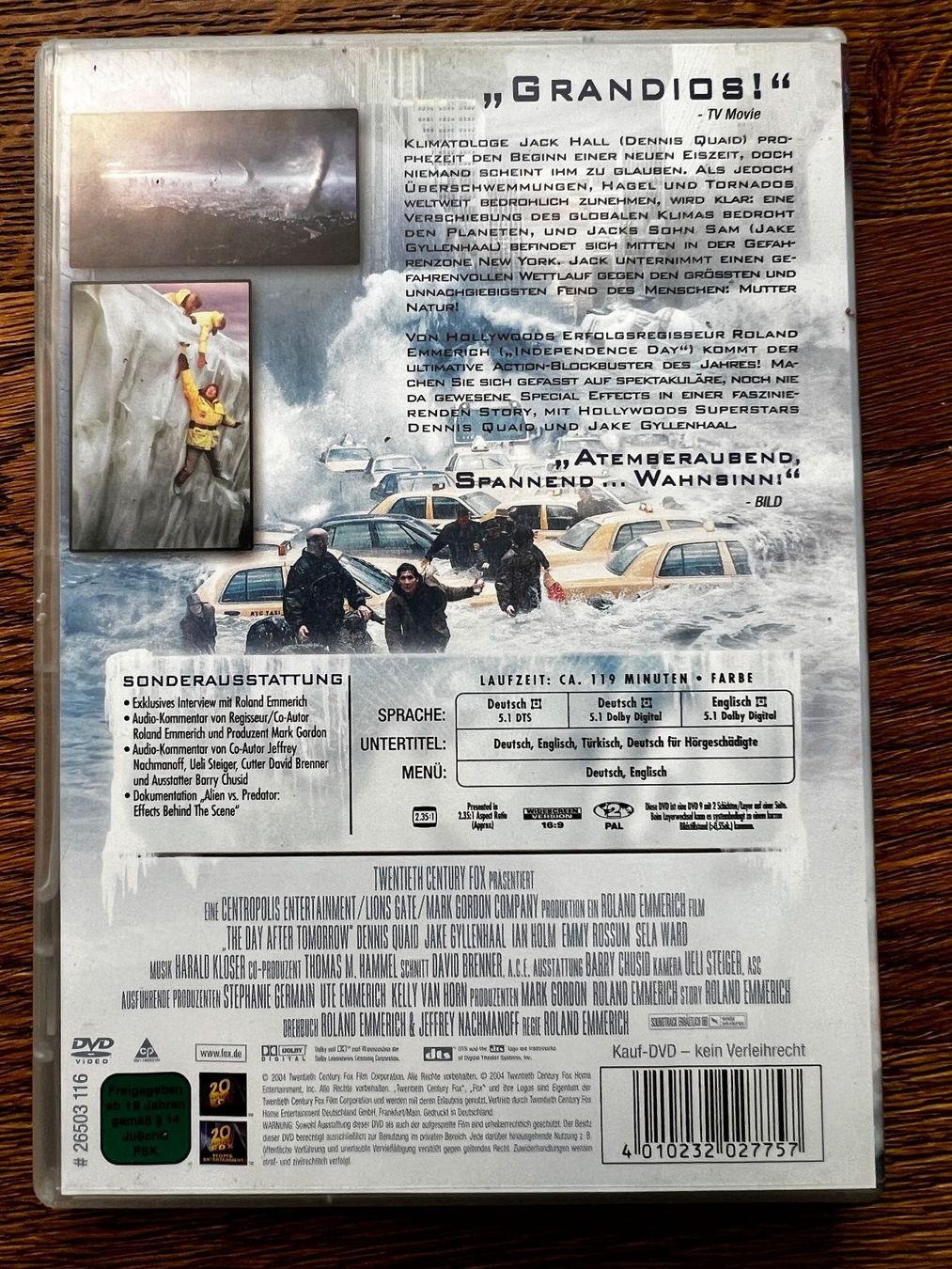 Tutti i DVDs: THE DAY AFTER TOMORROW – Usato da Gipf-Oberfrick venduto da Sonne010203 1