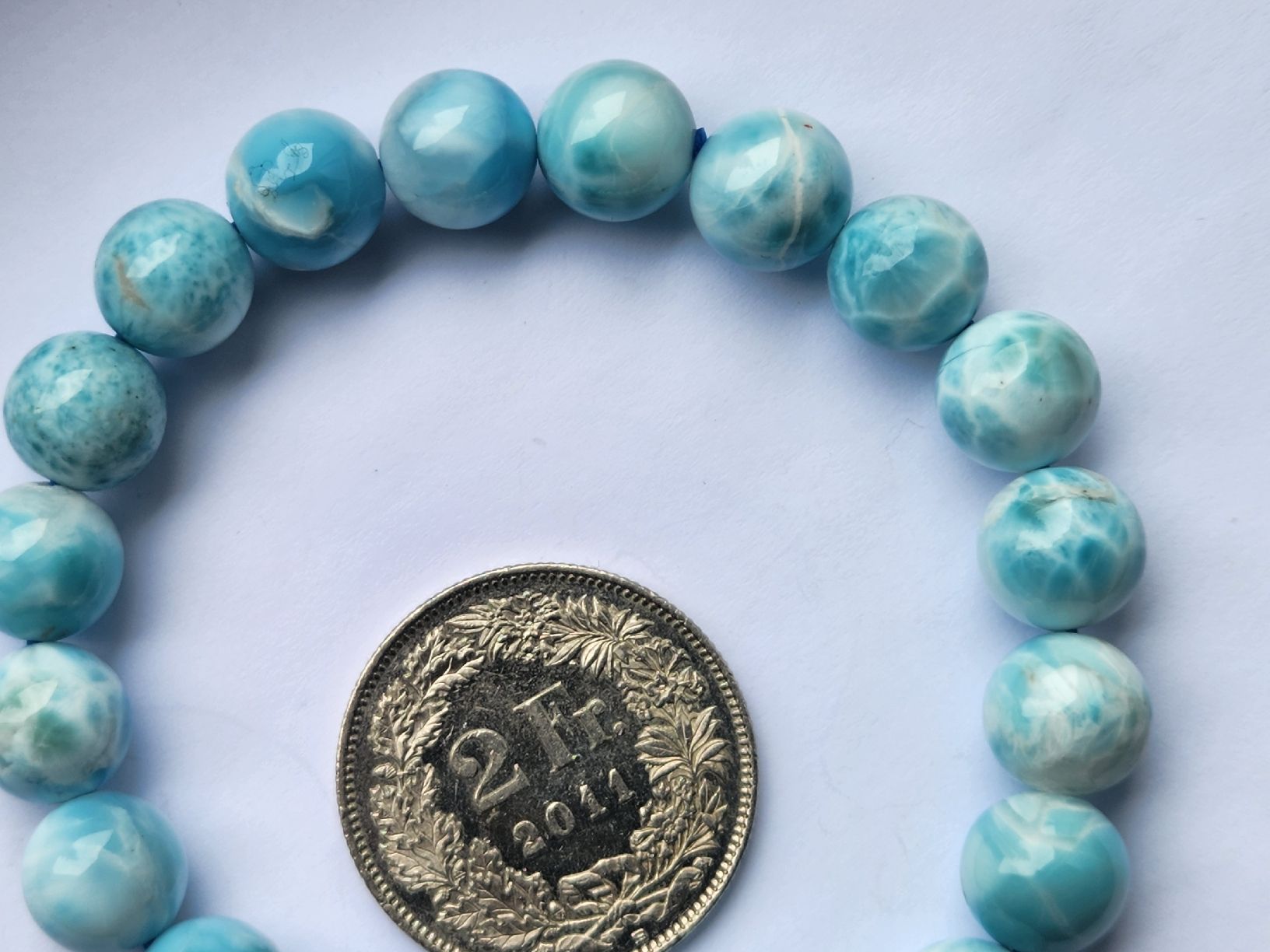 Edelsteine: Blue Larimar Gemstone Bracelet Rare Color and Pattern – Gebraucht aus St. Gallen von GIULESGG 3