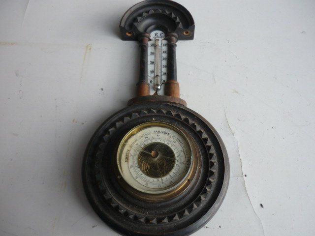 Altri elettrodomestici e apparecchi d’epoca: Barometer Thermometer R.C. antik Holz – Difettoso da Belp venduto da Isuzu