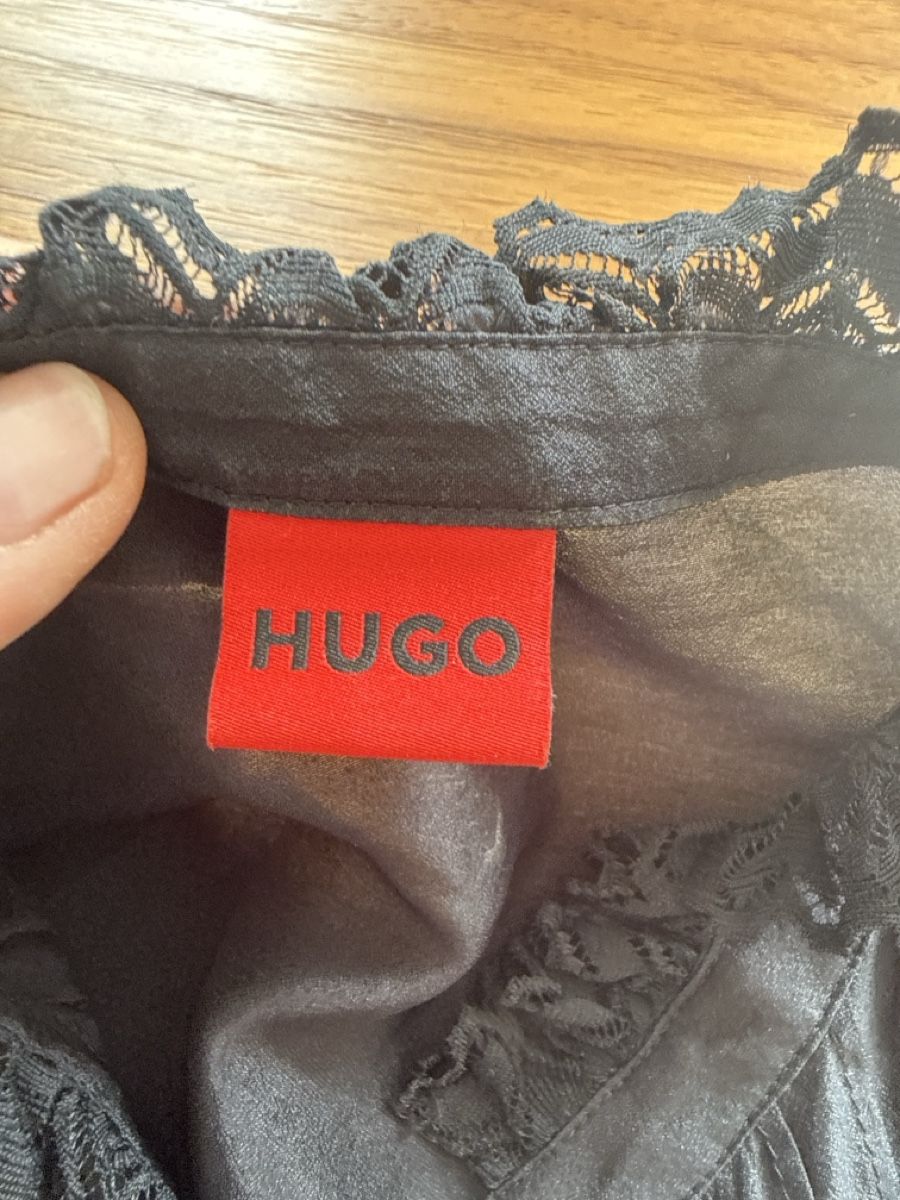 Hugo Boss Camicette: HUGO Bluse, Schwarz, Spitze, Gr. 36, neu – Nuovo (secondo la descrizione) da Luzern venduto da Fullmoon68 1