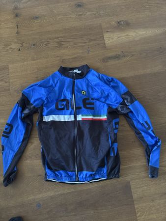 Radtrikot lang Alé blau schwarz Reissverschluss gebraucht