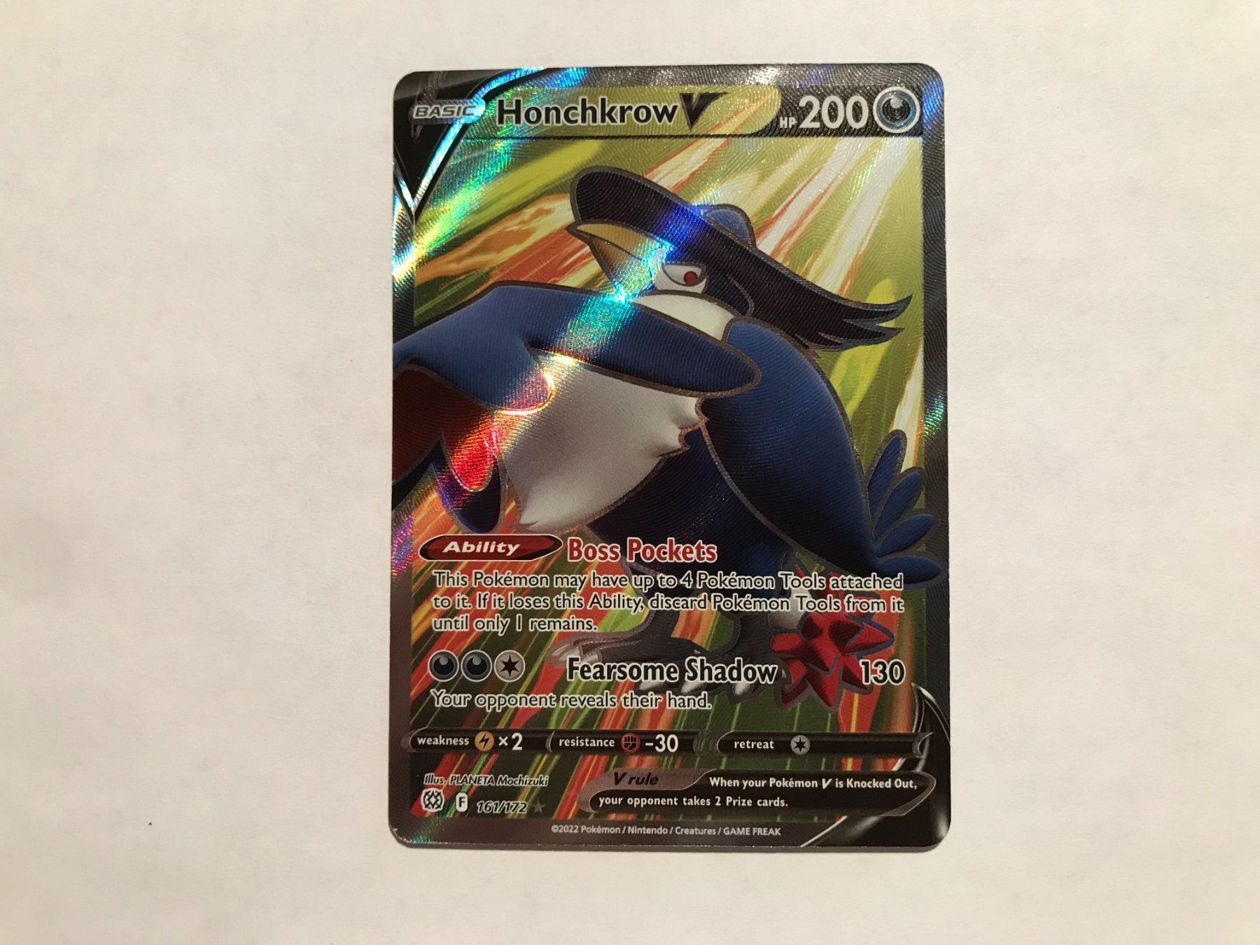 Pokémon Carte collezionabili: Honchkrow V Fullart EN – Usato da Hagendorn venduto da Pokecollectorch 1