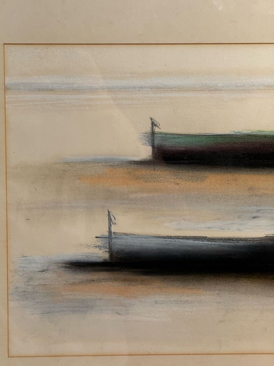 Dipinti: Abstract Framed Art watercolour/crayon – Usato da Lausanne venduto da vas_cdb2 2