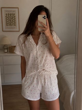 Sommer Pyjama Set mit Herzprint, Grösse M