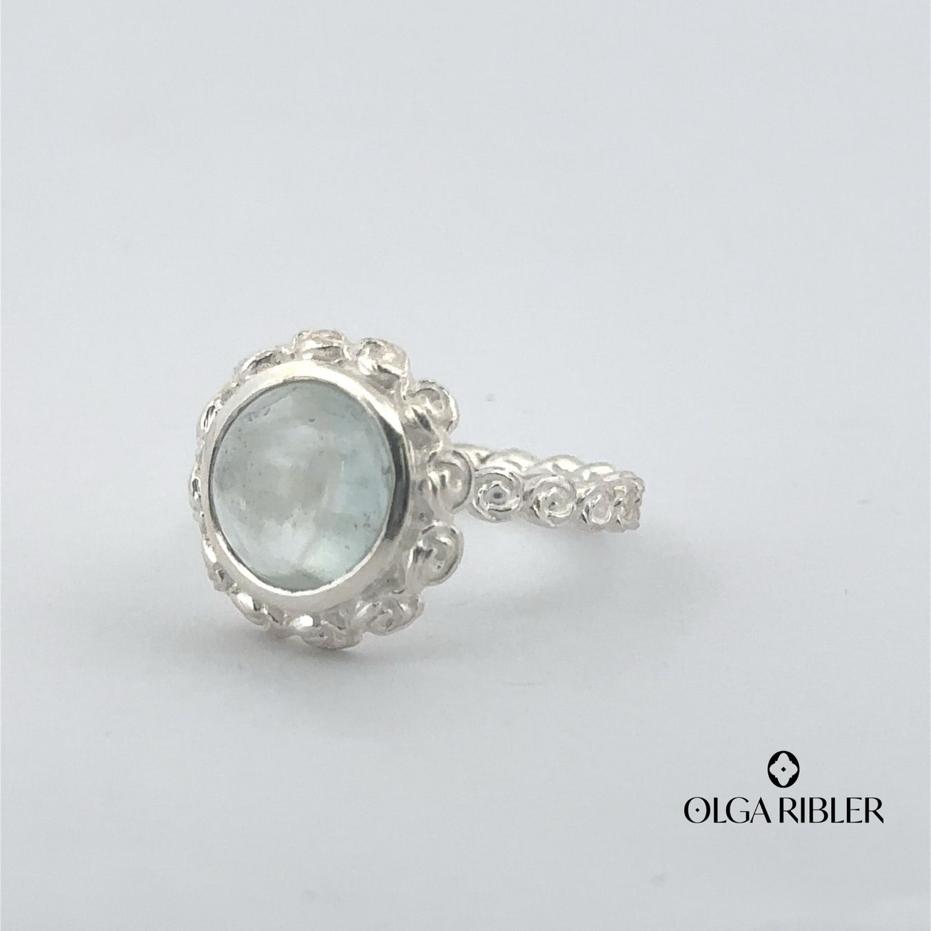 Olga Ribler Anelli: Feiner Silber Ring 925 mit Aquamarin Grösse 52 – Nuovo (secondo la descrizione) da Luzern venduto da Schmuckoutlet 2