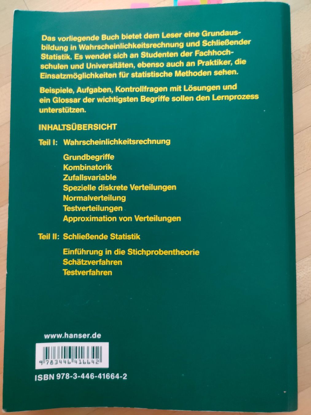 Libri: Wahrscheinlichkeitsrechnung & schliessende Statistik – Usato da Wiesendangen venduto da s_er 1