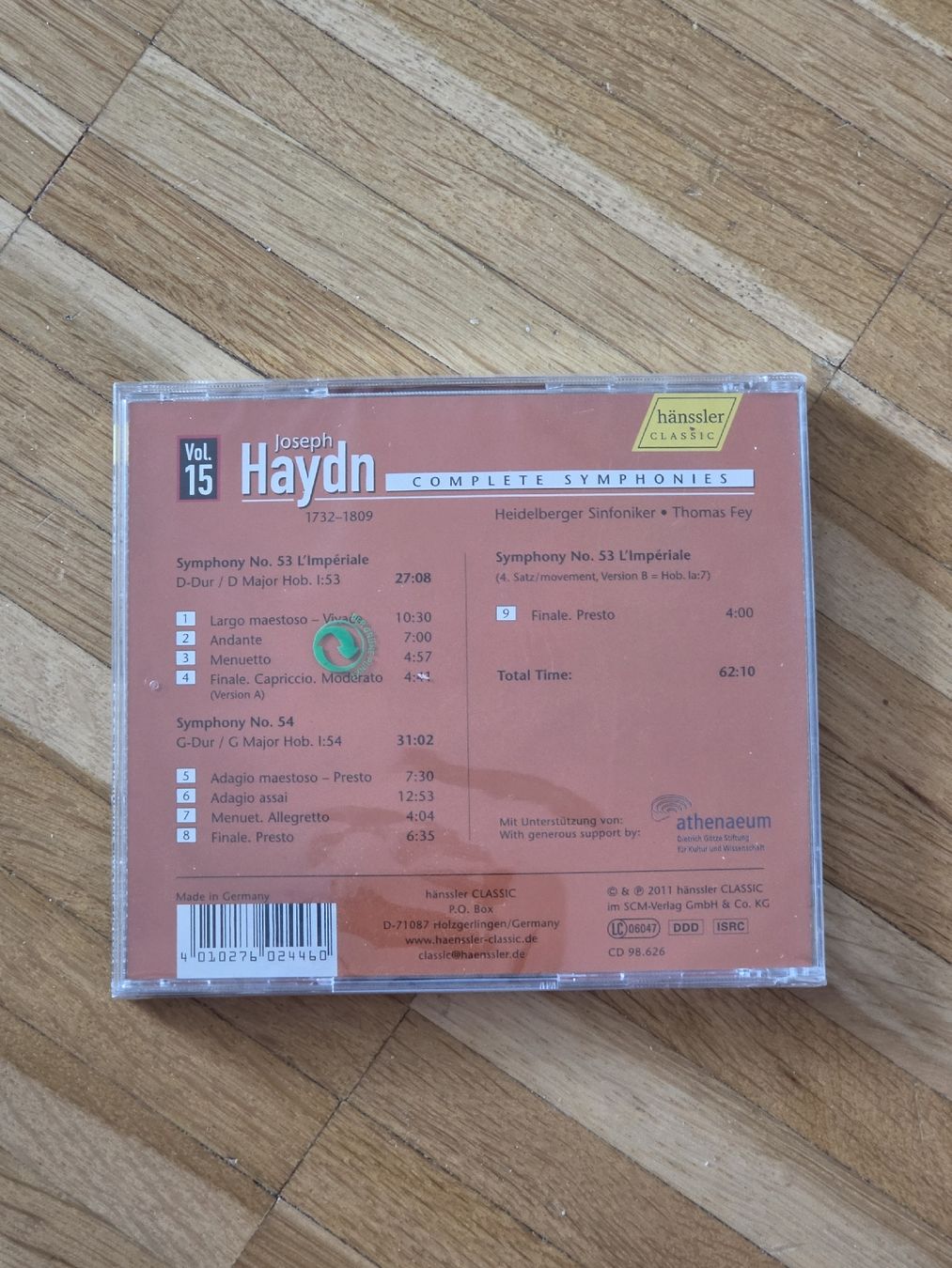 CD: Neue CD: Haydn Complete Symphonies Vol. 15 – Nuovo e nell'imballaggio originale da Aesch BL venduto da immon 1