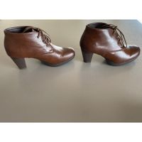 Stiefeletten, braun, elegant, schnürbar, Ferse verstärkt