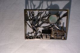 Silber 925, Sterling Silber - Brosche/Anstecker - Landschaft