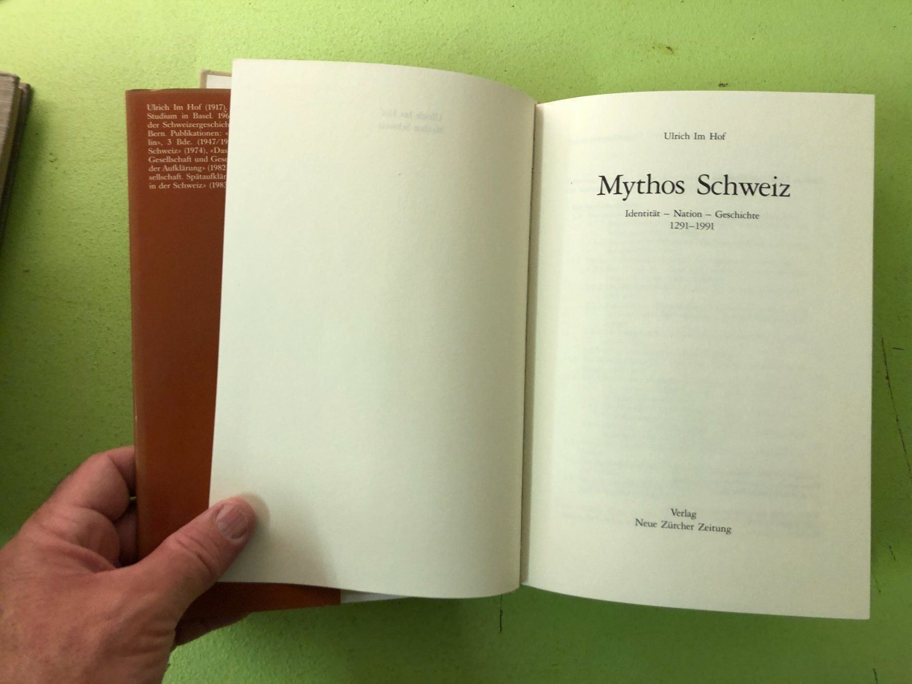 Libri: Ulrich Im Hof: Mythos Schweiz – Usato da Zürich venduto da allp 2