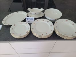 Geschirr Set Langenthal 21-teilig mit Blumendekor