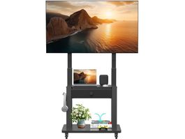 Rollbarer TV Ständer für 32-75 Zoll Ferseher mit Schublade