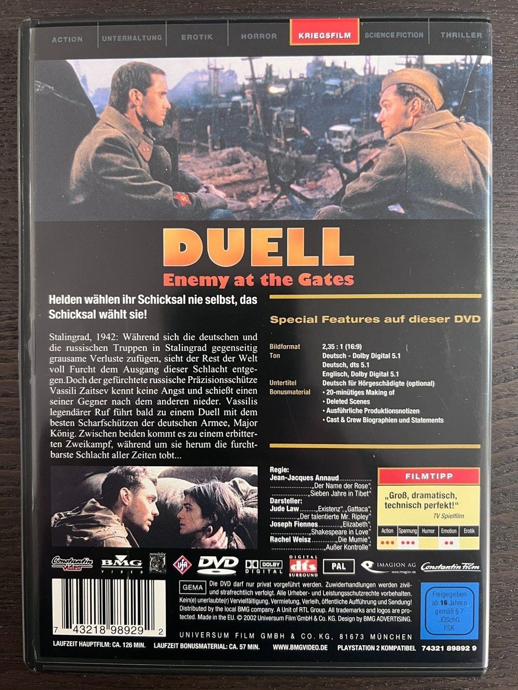 Tutti i DVDs: Duell - Enemy at the Gates – Usato da Zürich venduto da FilmFreunde 1