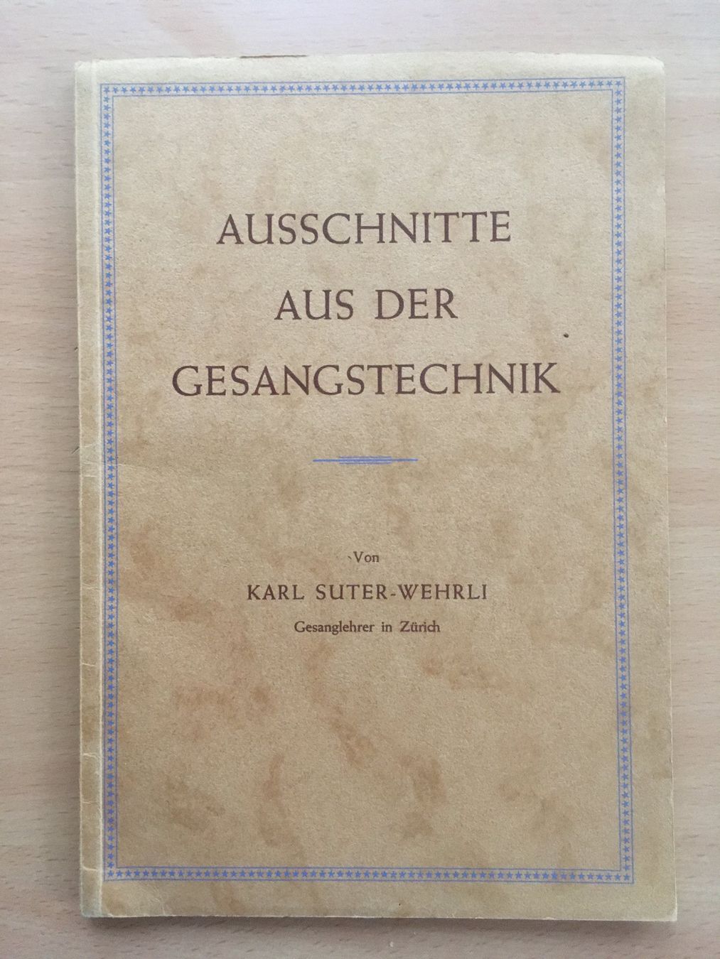 Libri: Ausschnitte aus der Gesangstechnik (1941) – Usato da Grenchen venduto da Kogi7