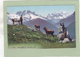 Frankreich Mont-Blanc et Aiguille verte