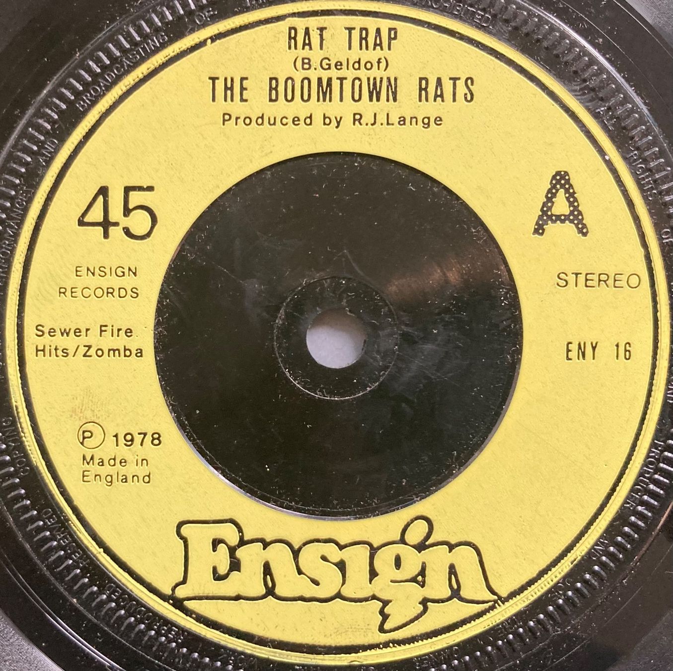 Dischi in vinile: THE BOOMTOWN RATS - RAT TRAP – Usato da Poliez-Pittet venduto da Newtown-Records 2
