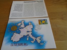 Münzbrief Luxemburg Gemeinsamen Europa