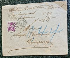 SUISSE - lettre CORNOL (JU) - COURGENAY, 1913