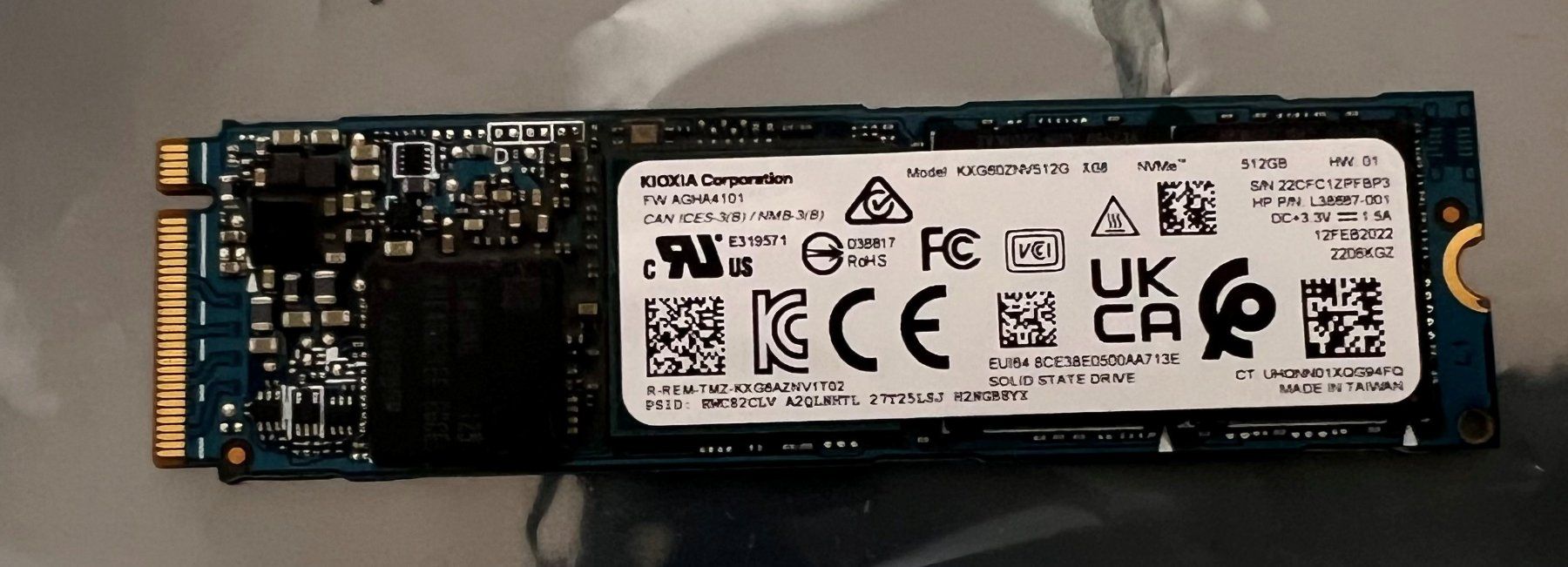 Dischi rigidi: Kioxia SSD M.2 512GB – Usato da Horgen venduto da Lady_Wendy