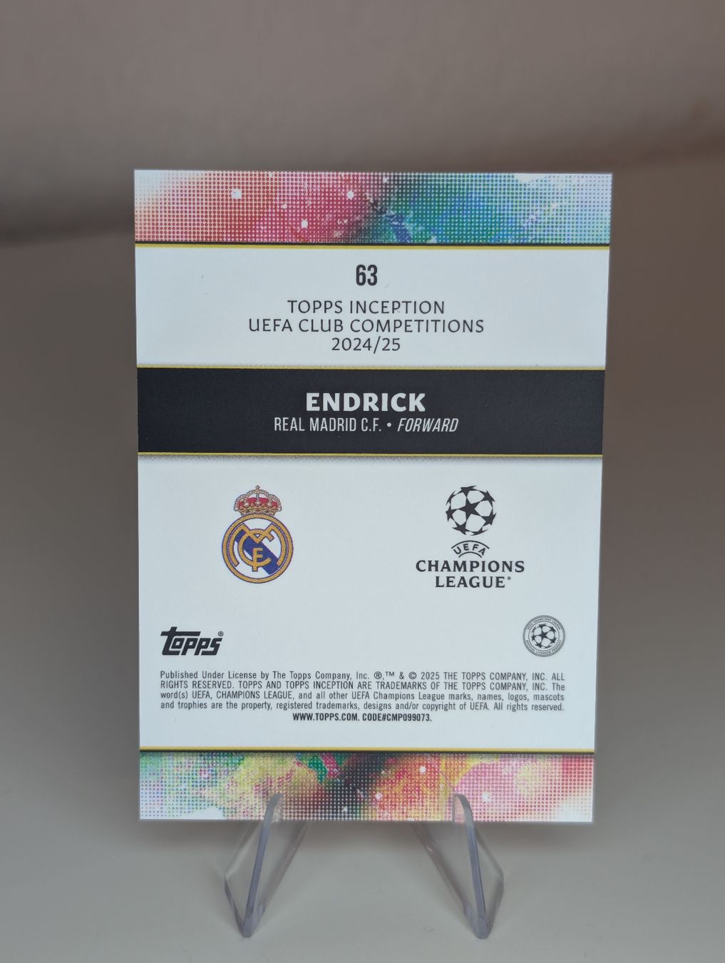 Topps Carte collezionabili: Endrick RC 053/150 Real Madrid Topps Inception  – Nuovo (secondo la descrizione) da Hunzenschwil venduto da BRPCards 2