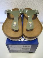 Birkenstock, Gizeh, Gr. 42, Normal, Patent Khaki, Neu