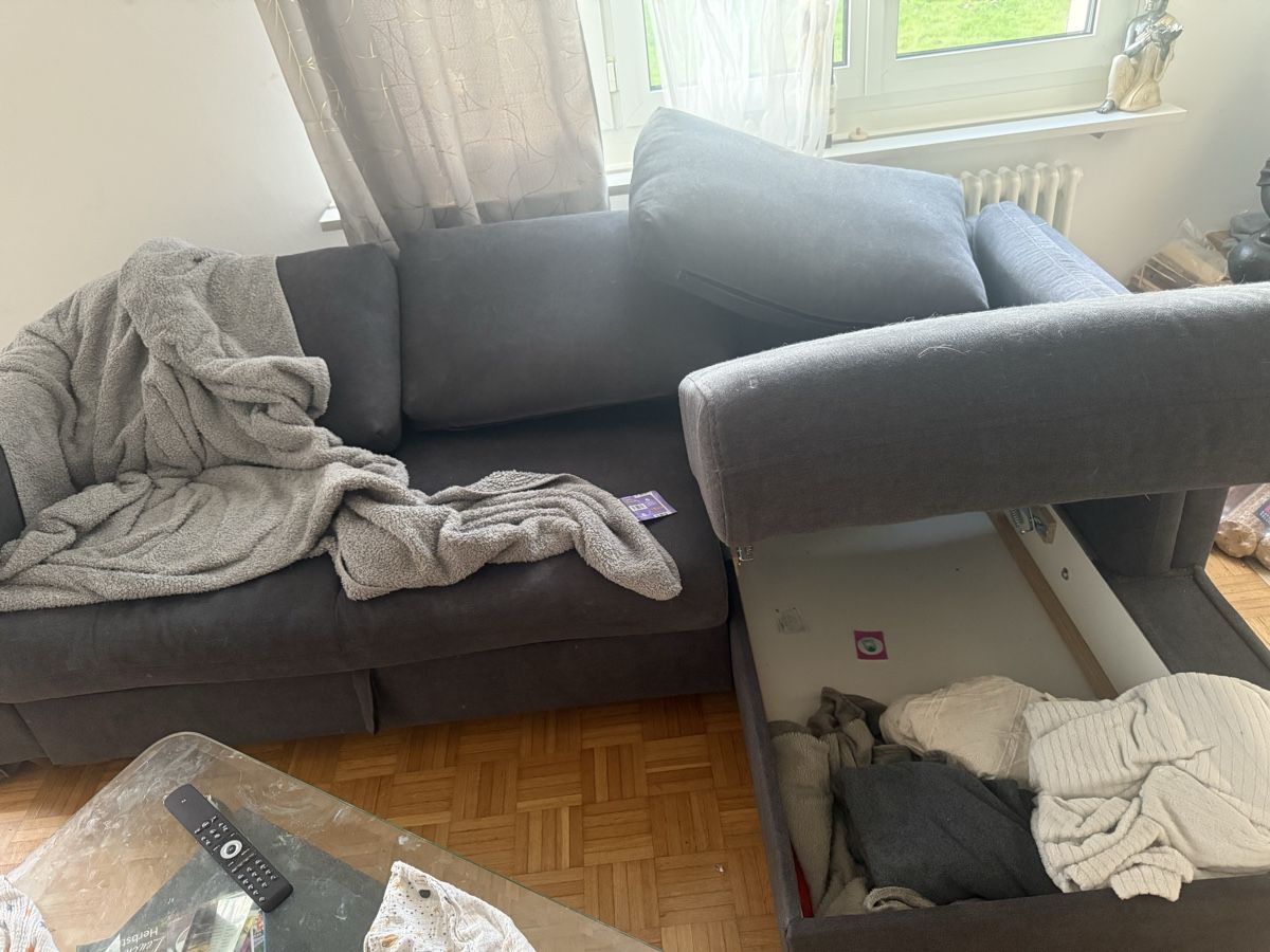 Divani: Gemütliches graues Ecksofa mit Bettfunktion & Stauraum – Nuovo (secondo la descrizione) da Rickenbach Sulz venduto da localara