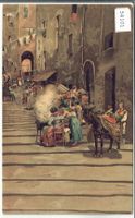 Napoli - Strassenszene - animee - Litho