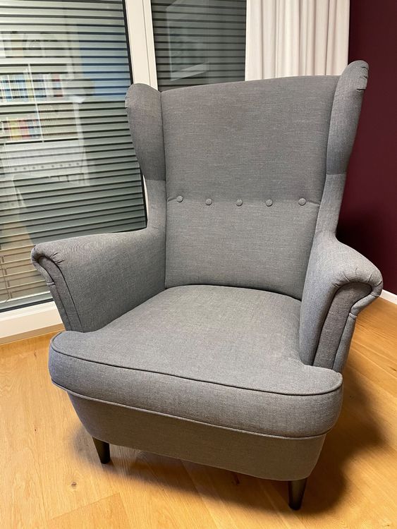 Ikea Strandmon Sessel mit Hocker Kaufen auf Ricardo