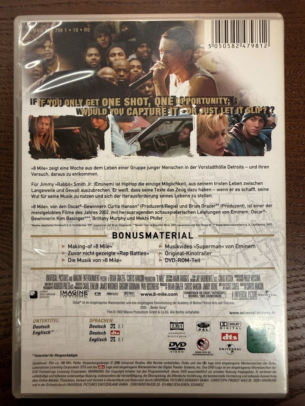 Tutti i DVDs: 8 Mile – Usato da Zürich venduto da FilmFreunde 1