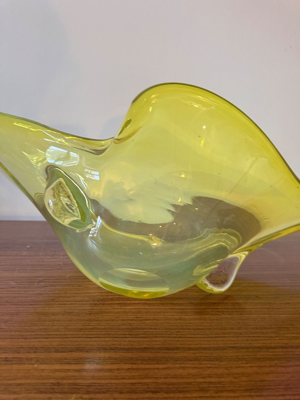 Murano Servierplatten: Plat en verre Murano jaune vintage – Gebraucht aus Lausanne von jul_v9ht 4