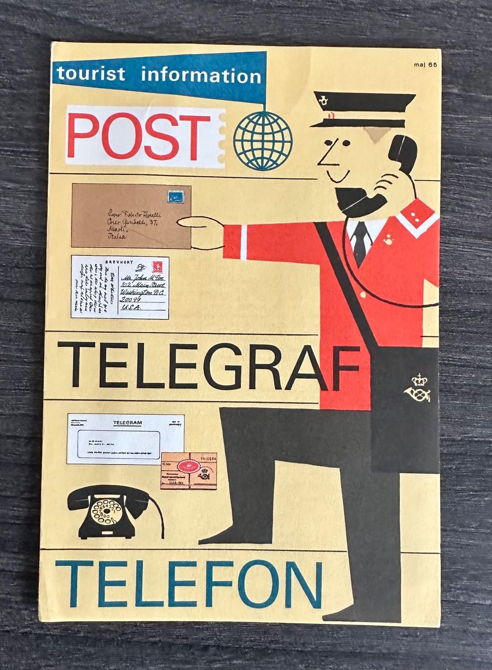 Documents: Flyer Prospekt PTT 1965 Dänemark – D'occasion à Zürich par brazerola