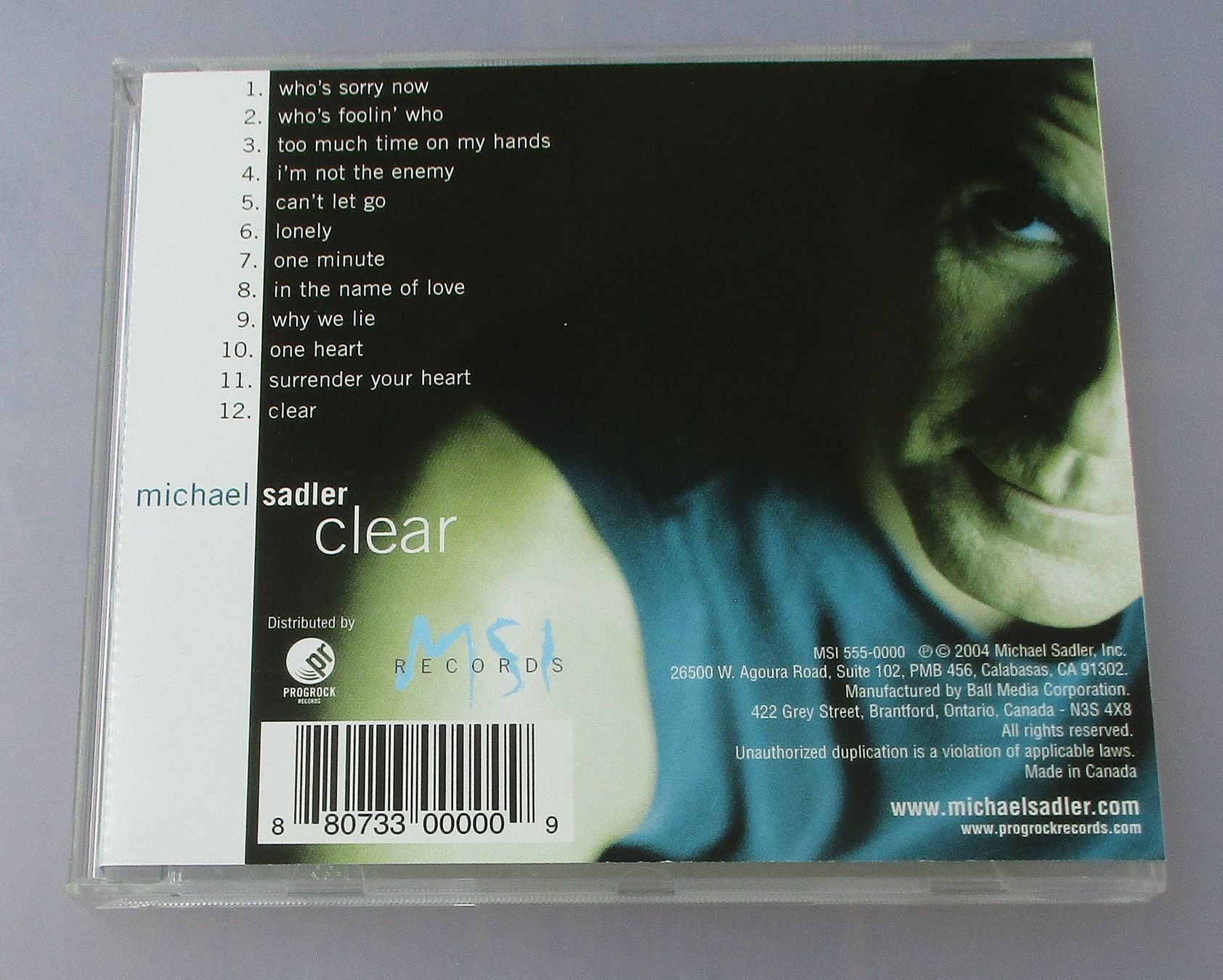 CD: MICHAEL SADLER (SAGA) - Clear – Usato da Wattwil venduto da Muriel11 1