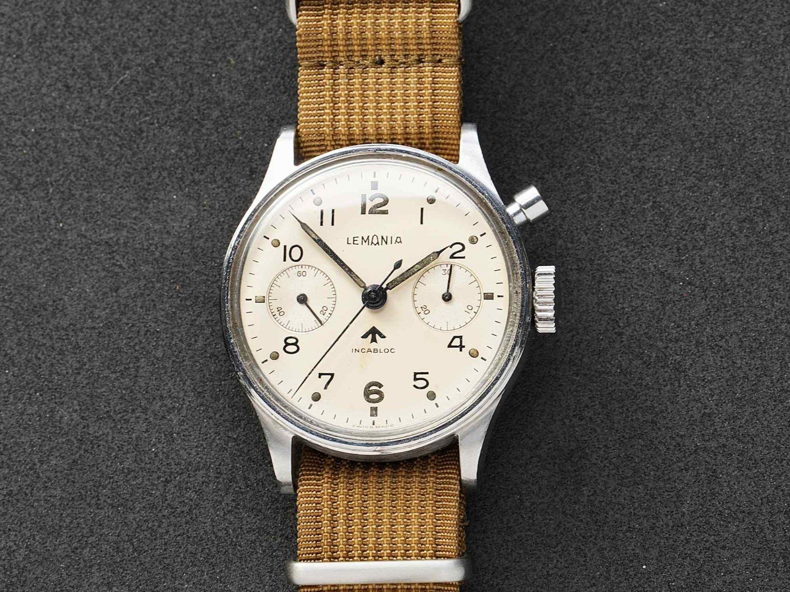 Lemania Orologi: Lemania MK I Monopusher Chronograph Reference 6B/551 – Usato da Luzern venduto da ChronoScope6004