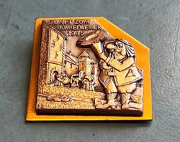 Fasnachtsplakette Gold 1985 Dünkelweiher-Zunft Luzern