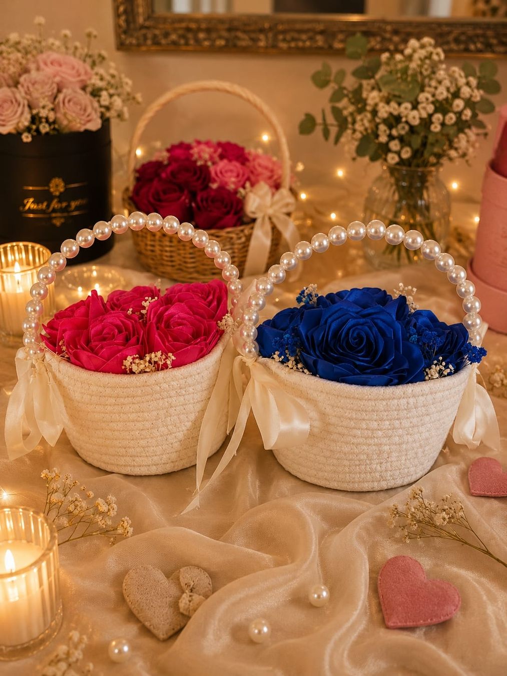 Altro per la casa: Romantische Rosenkörbli Satin-Ewigrosenbox – Nuovo e nell'imballaggio originale da Walde AG venduto da traxx02 1