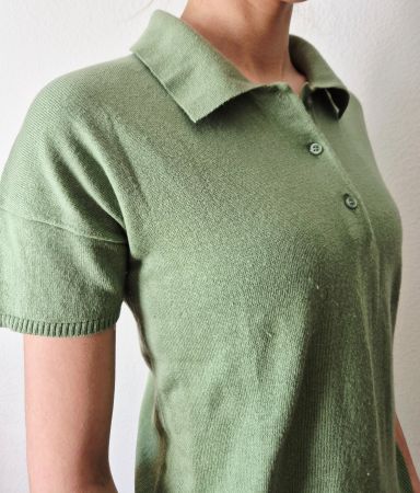 POLOSHIRT SHIRT PULLI L 40 MIT CASHMERE KASCHMIR, TOP ZU JEA