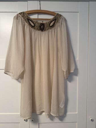 Kleid, durchsichtig, Überwurf 