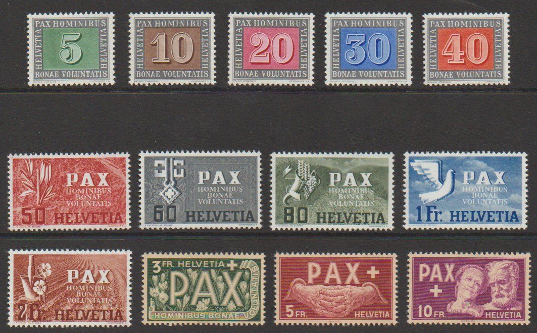 Tutti i francobolli: 1945, PAX - Satz sauber postfrisch – Nuovo (secondo la descrizione) da Reinach BL venduto da Pinkspatz