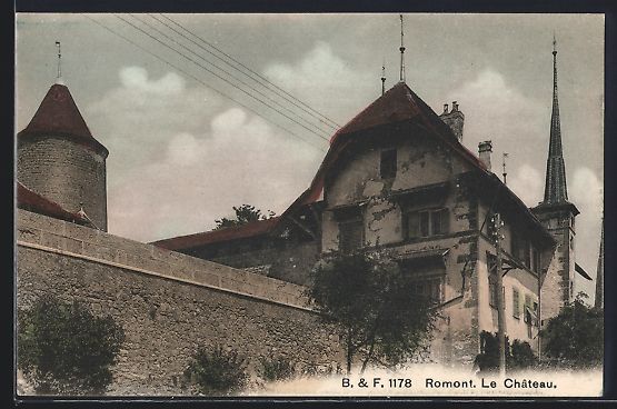Cartoline postali: AK Romont, le Chateau, Schloss – Usato da Berlin venduto da bartko-reher