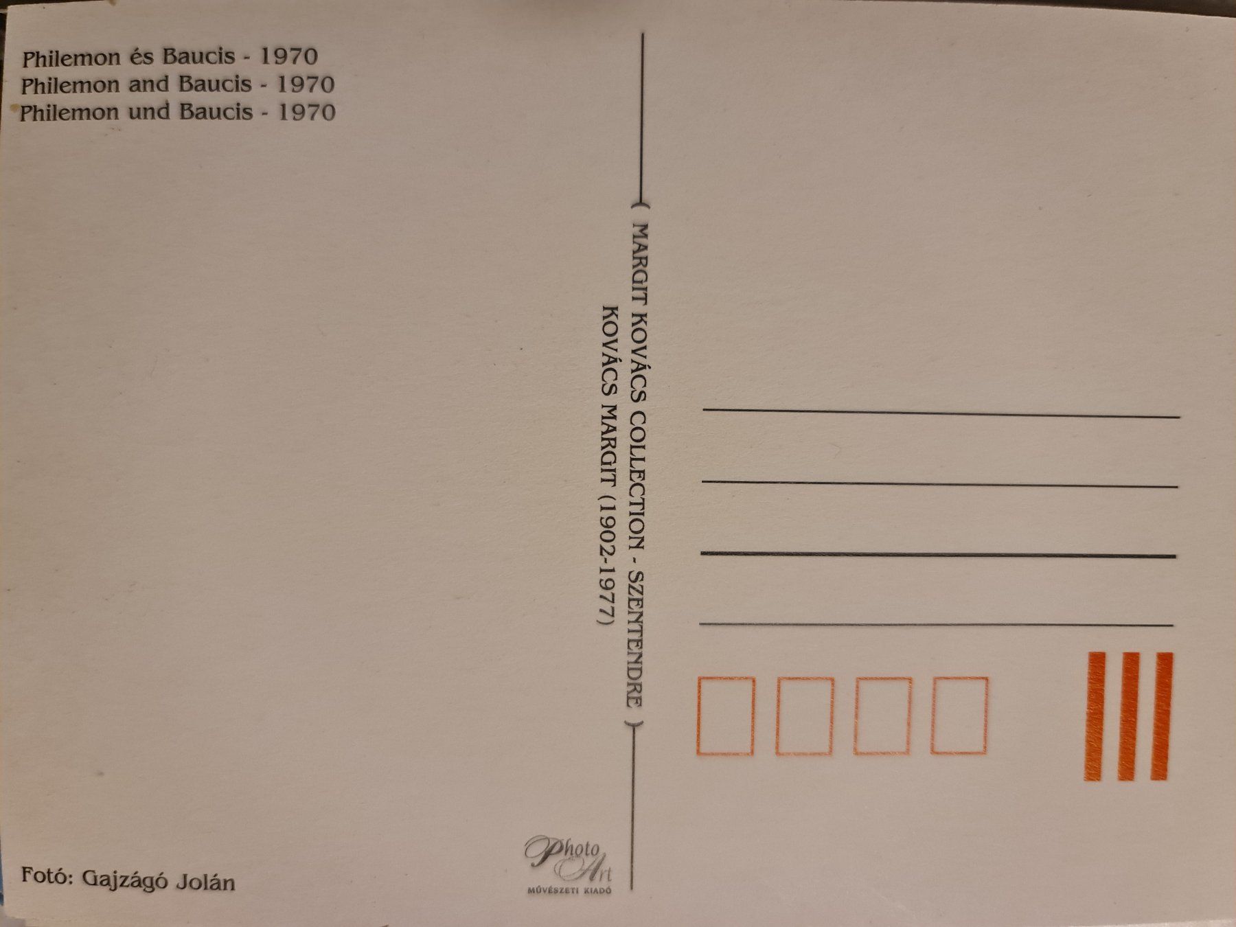 Cartoline postali: Ansichtskarte Kovacs Margit - Philemon und Baucis 1970 – Nuovo (secondo la descrizione) da Dintikon venduto da Vexi 1