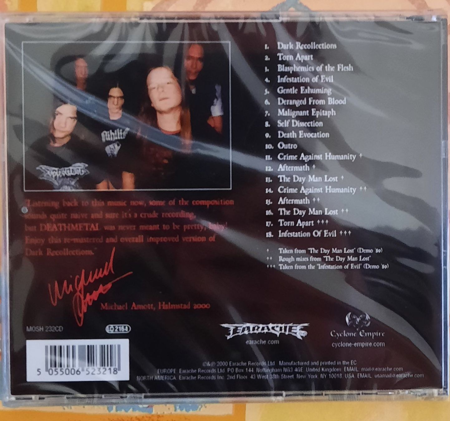 CDs: CARNAGE - DARK RECOLLECTIONS – Neu und originalverpackt aus Lausanne von MHJ 1