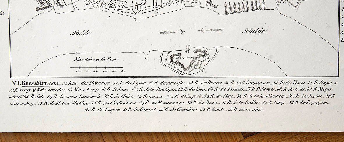 Cartine & Atlanti: Antike Karte von Antwerpen – Difettoso da Bern venduto da Maccalvin 2