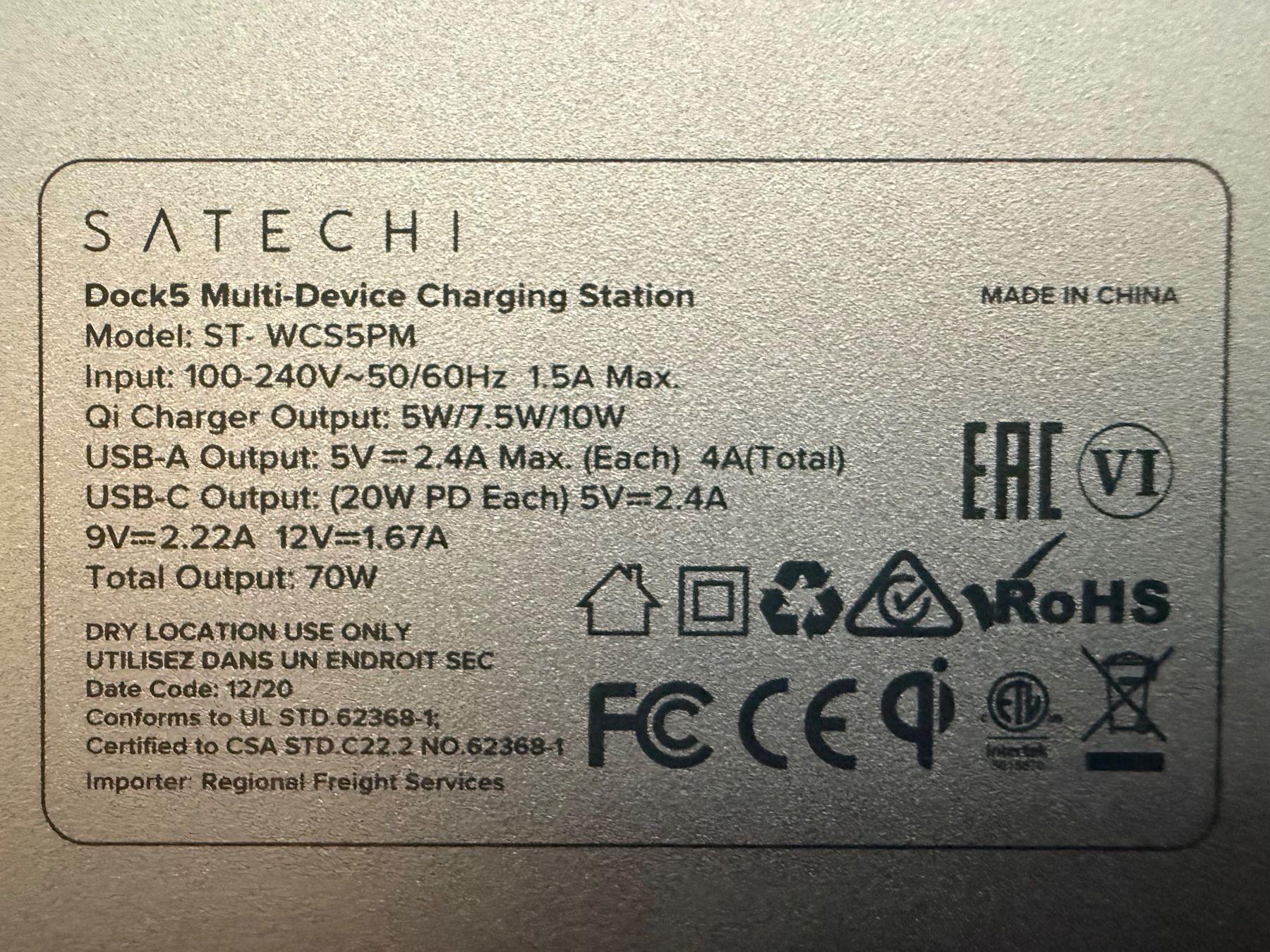 Satechi Caricabatterie: Satechi Dock5 Multi-Device Charging Station 70 Watt **TOP** – Usato da Arni BE venduto da Tztz2000 7