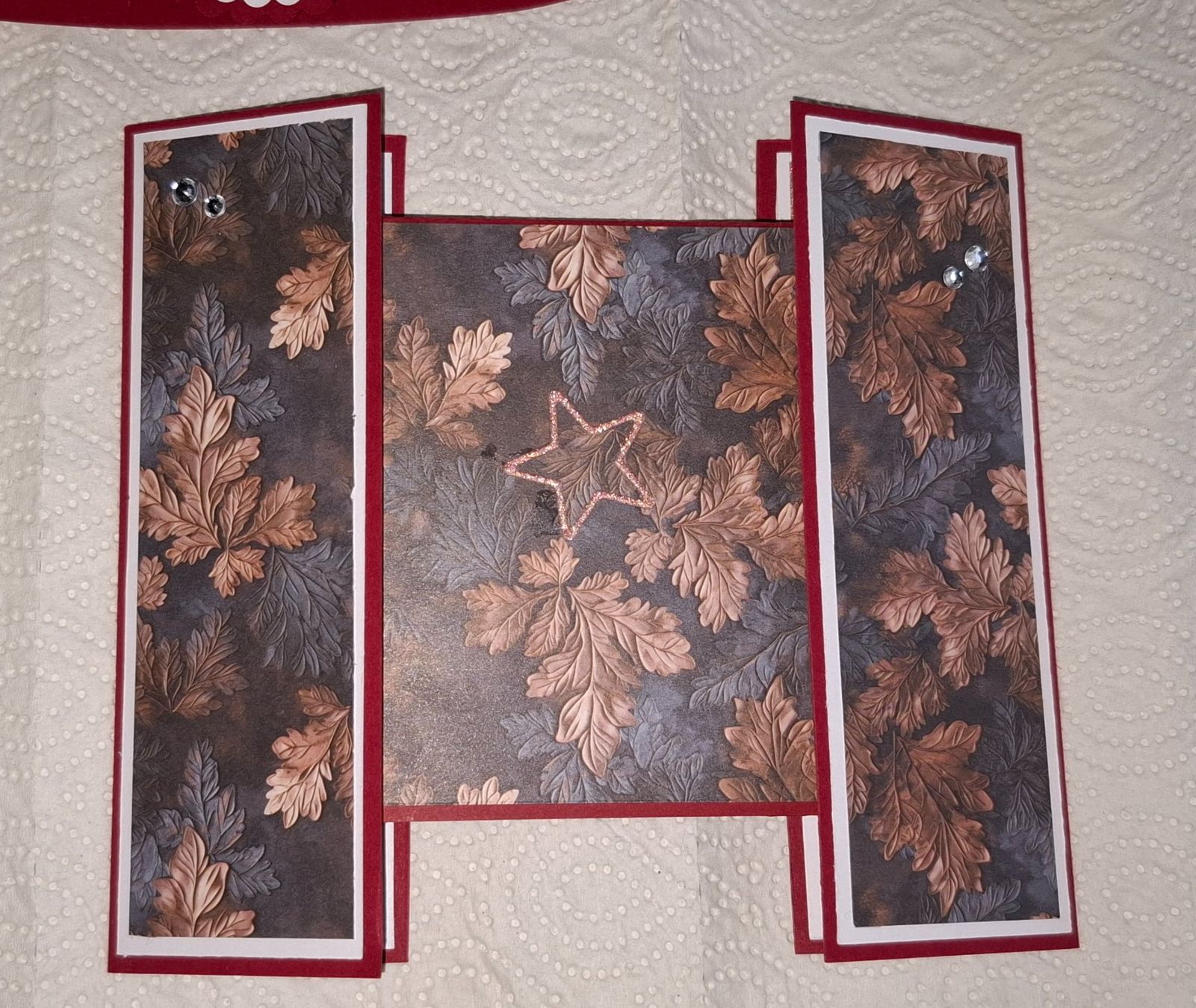 Cartes: Handgemachte Weihnachtskarte mit Kuvert rot – Neuf (Voir description) à Plagne par Reticulum01 1